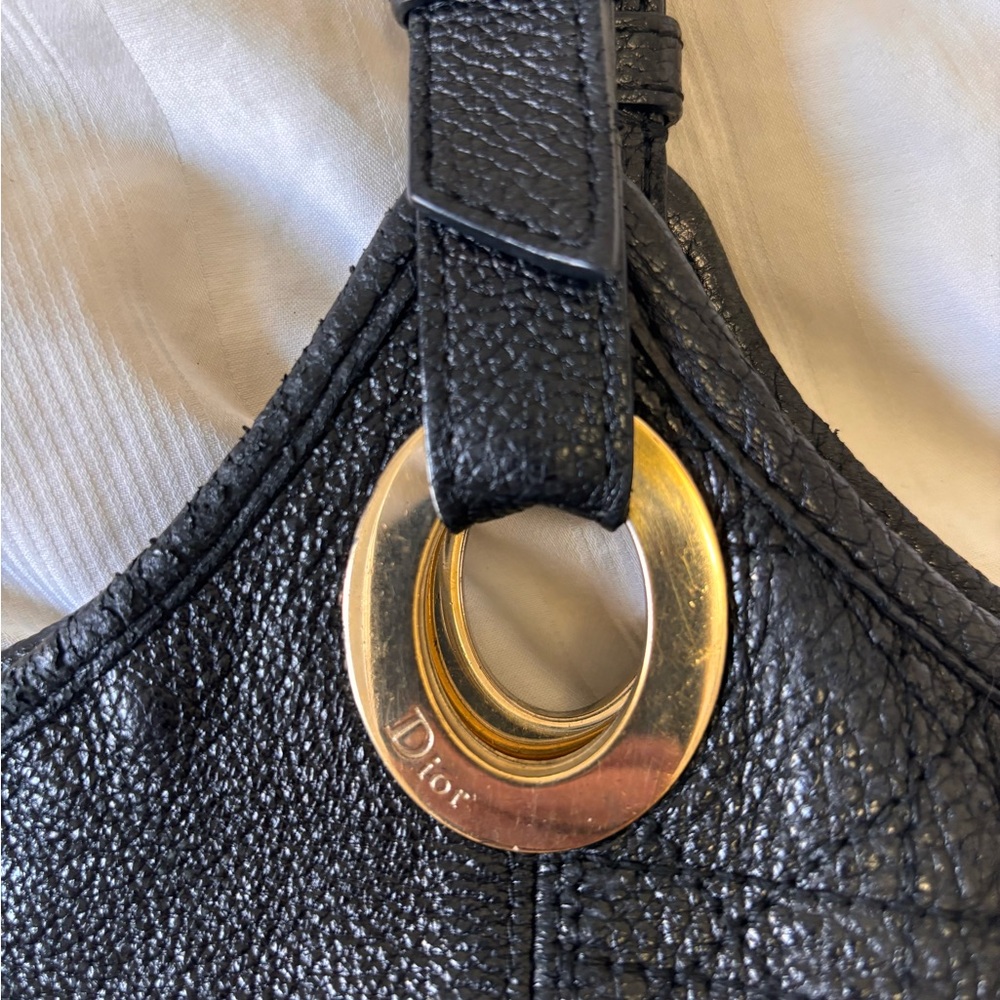 Dior Black Leather Tote with Gold Hardware - Picture 2 of 6